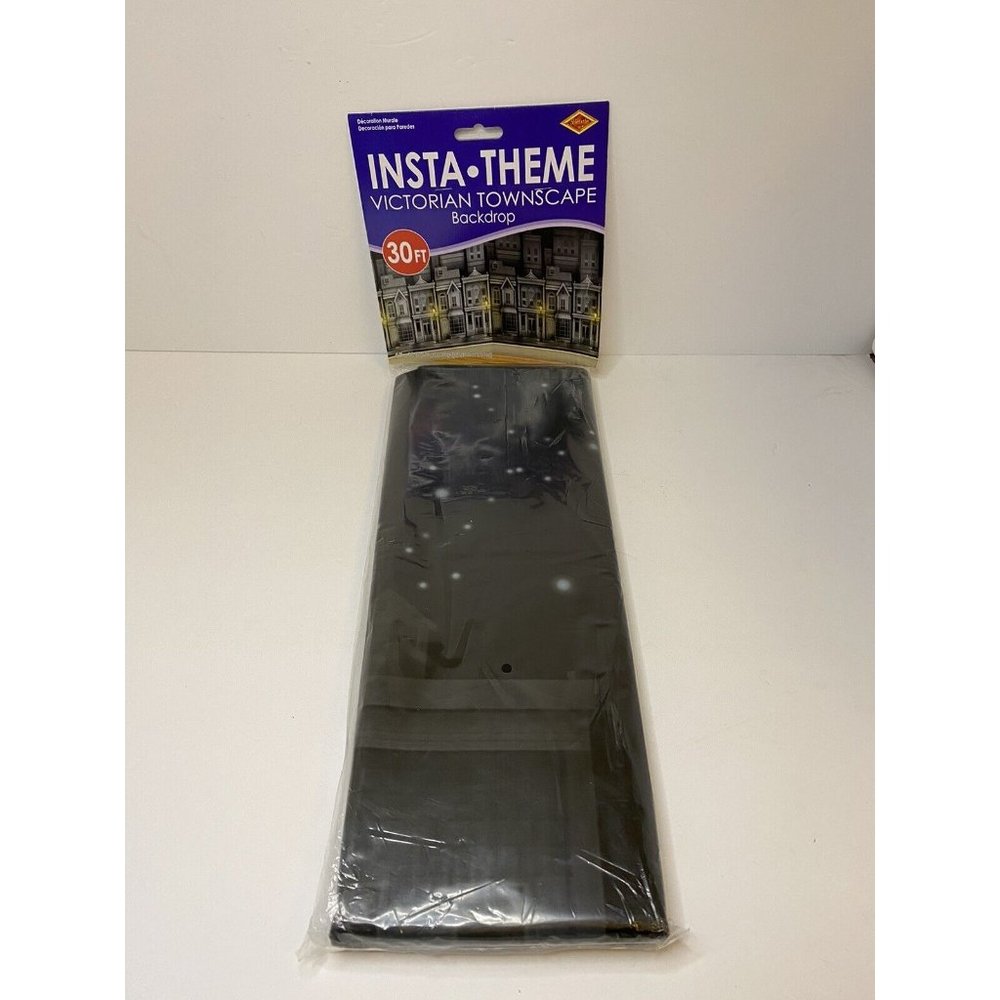 Insta-theme Victorian Townscape Party BackDrop Accessory 4’ X 30’ New